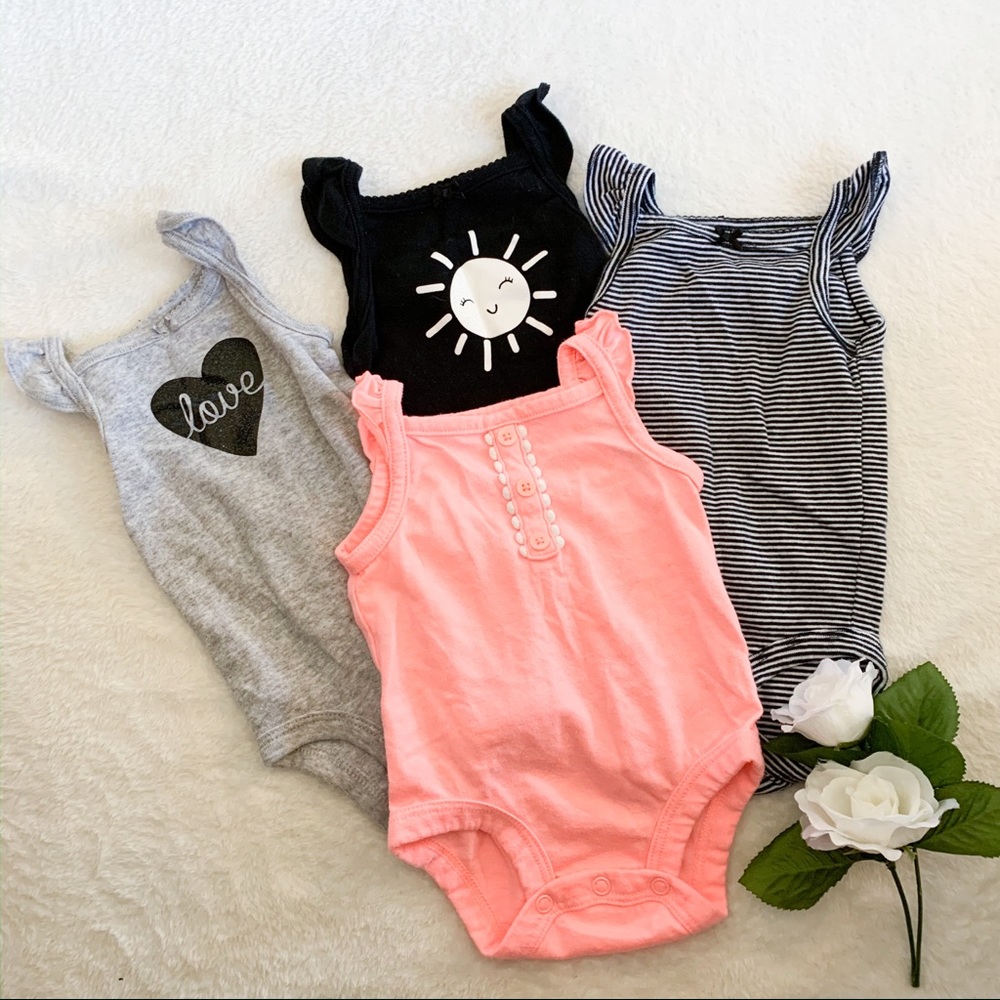 Bundle of 4 Sleeveless Onesies / Bodysuits